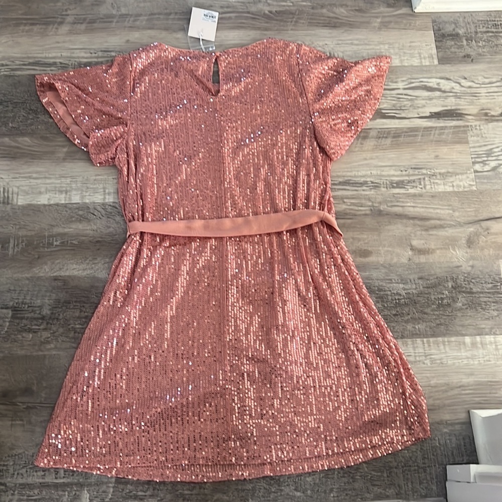 NWT Lauren Conrad Sequin lined OOS dress size M - Picture 8 of 10